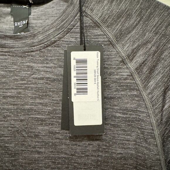 Rhone Vapor Training Short Sleeve Asphalt Heather Shirt Mens Small S NWT - Picture 3 of 4